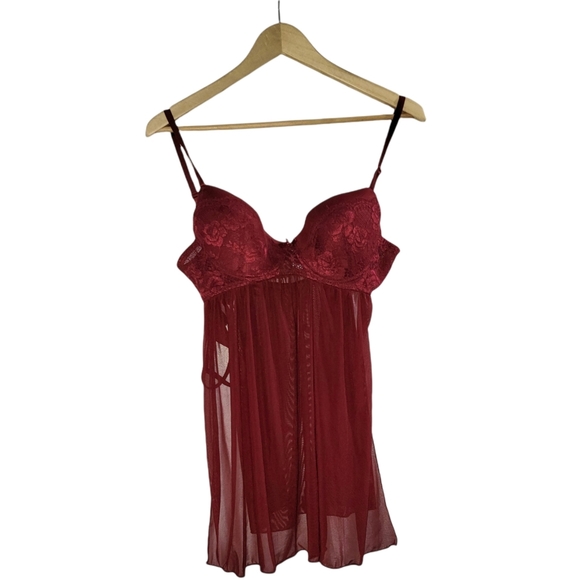 Burgundy Teddy From Fashion Nova - Picture 4 of 8